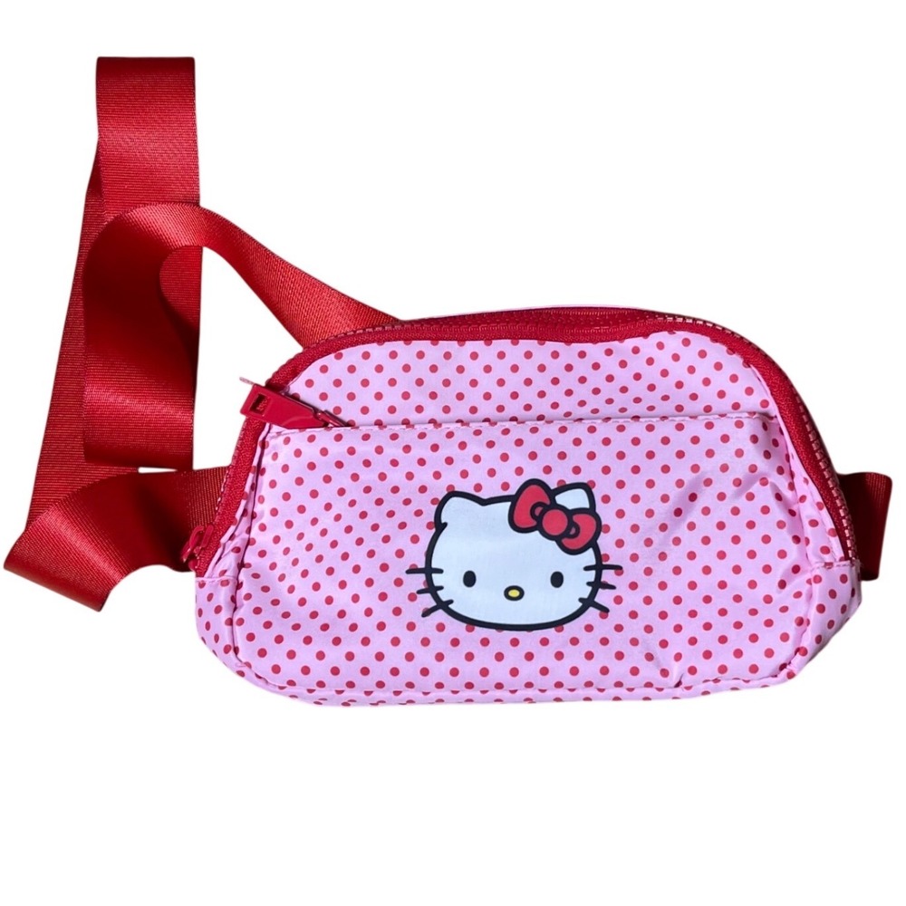 Bioworld Hello Kitty Fanny Pack Pink Red Polka Dot Sanrio Waist Bag SIL-34706